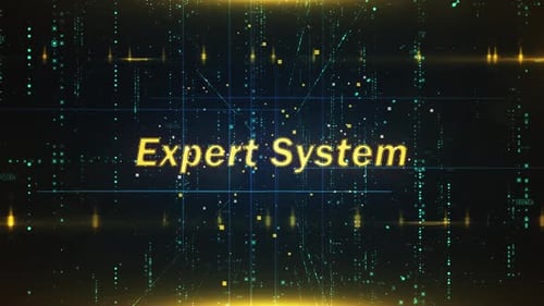 Expert System Word On Technology Background