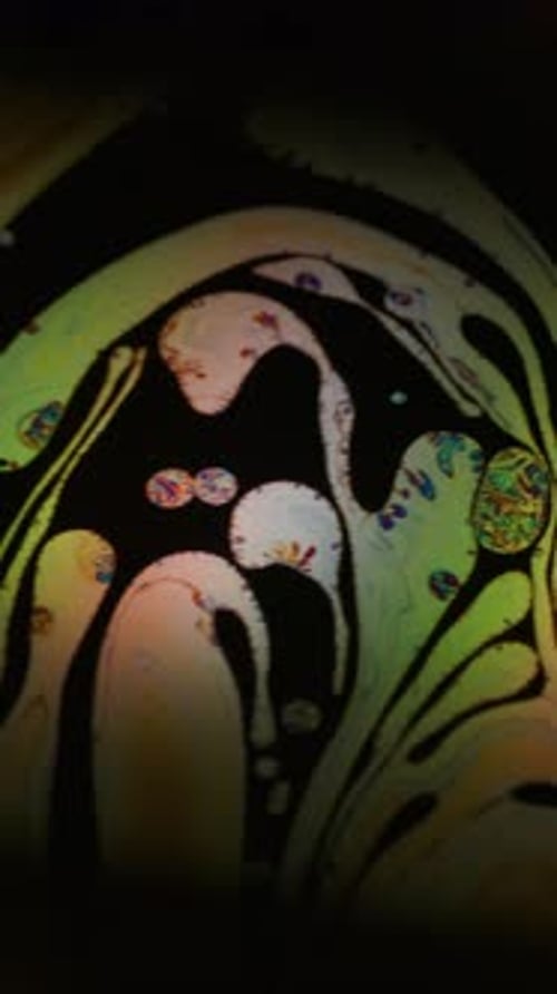 Abstract Swirling Liquid Multicolored Pattern Background in Portrait Mode