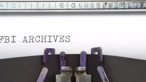 Typing FBI Archives on Antique Typewriter