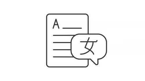 Foreign languages line animation