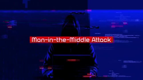 Hacker Hooded Figure Glitch Reveal for Cyber Attack Titles