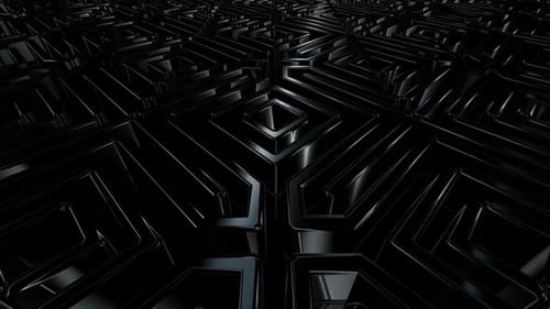 Abstract Geometric Dark Metallic Pattern Seamless Loop Background