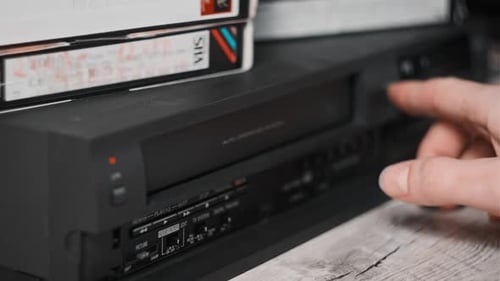 Eject VHS Tape Cassette From VCR Video Player