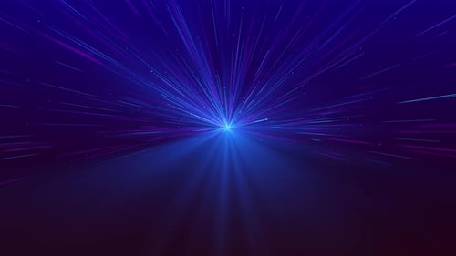 Futuristic Abstract Light Rays Speed Tunnel Background