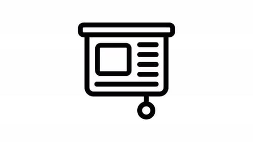 presentation line icon animation