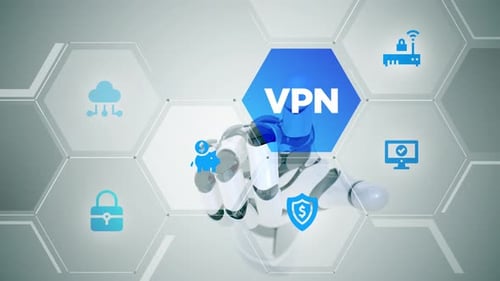 Animación de pantalla táctil VPN