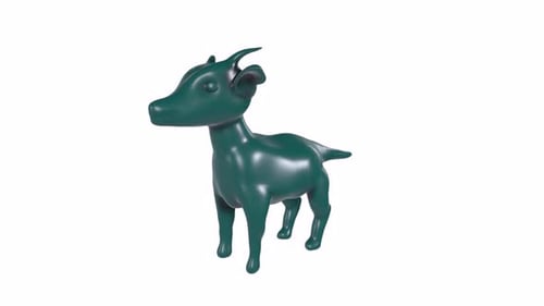 Goat 3d object rotating loop