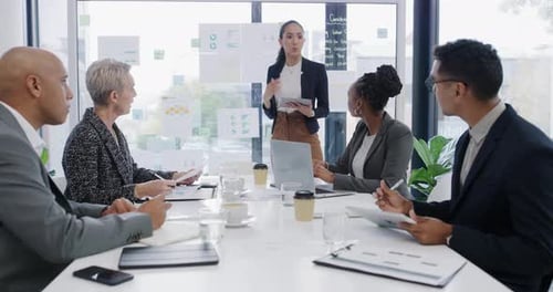 Business Team Collaborating During a Strategic Meeting