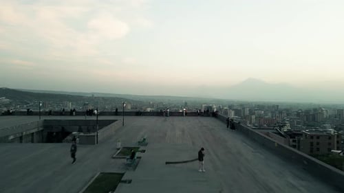 aerial video of the city