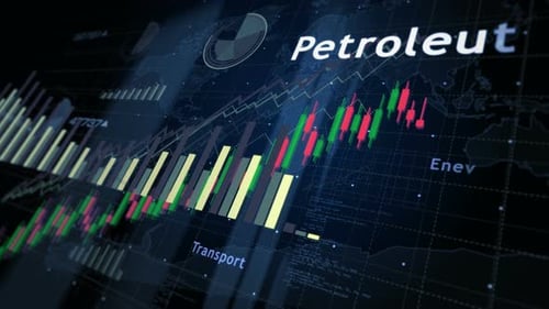 Petroleum oil production industry charts and graphs diagram