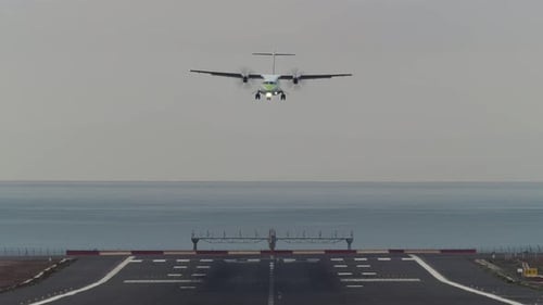 A Plane Coming Into Landing