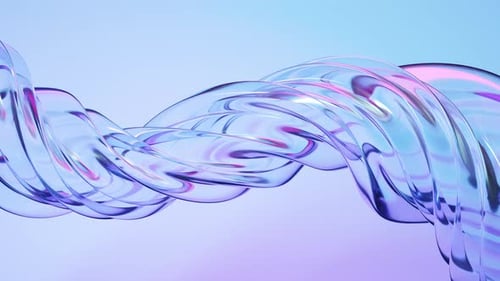 Animación abstracta de bucle ondulado. Fondo renderizado en 3D, formas fluidas, fluidas y retorcidas