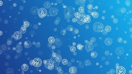 Abstract Geometric Circles Floating Particle Background