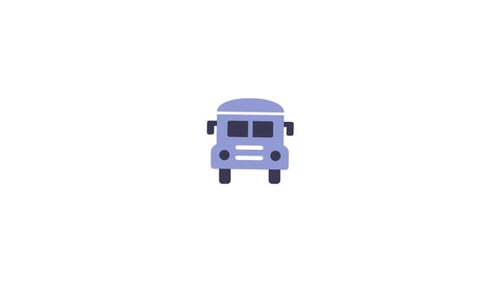 Animationsvideo mit dem Symbol der Busschule