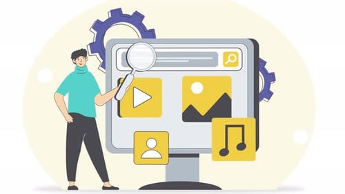 Animated Search Engine Interface for Digital Media