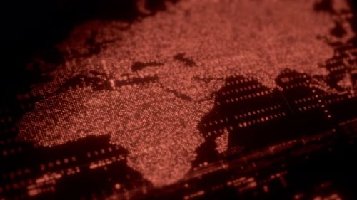 Futuristic Global Digital Network Data Background