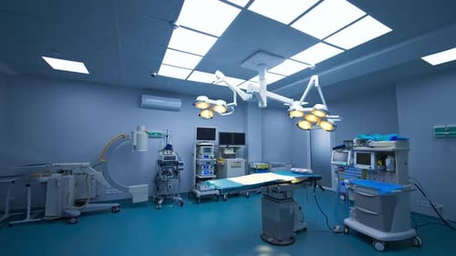 Large operational theatre with advanced equipment for modern surgeries.