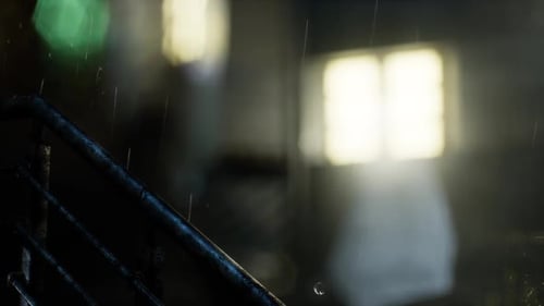 Cinematic Rain Loop with Bokeh Lights and Atmospheric Effect
