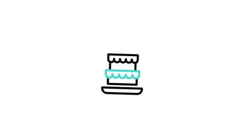 Animated Minimalist Birthday Cake with Candle Reveal