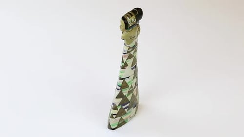 Statue Klimt on white background video