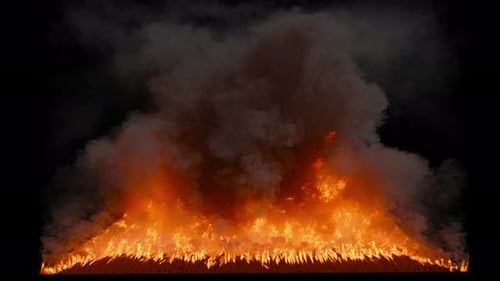 Realistic Ground Fire and Smoke Explosion Element