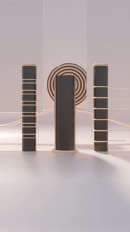 Slice 3D Loop Shapes Animation