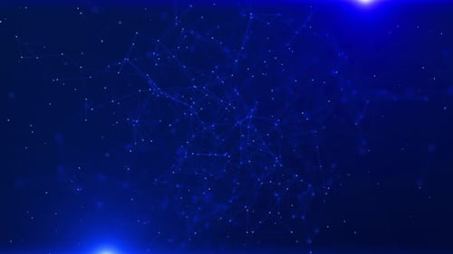 Digital Plexus Tunnel Digital Technology Circle Tunnel Polygon Plexus Data Network Background