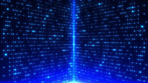 Blue Flashing Led Lights Wall Background Loop V3