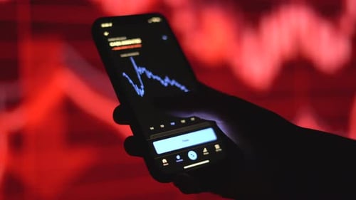 Krypto-Investitionen stürzen auf dem Handy ab - Shiba Inu fällt in der mobilen App - Trading Crypto