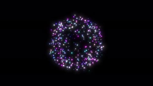 Glitter Particle Colorful Explosion Animation, Bright Energy Burst, Dynamic Abstract Particle Explos