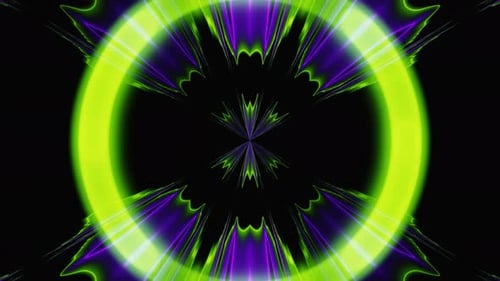 Abstract Purple Gradient Neon Glow Circles Beat Vj Loop Animation