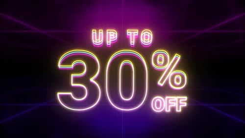 Neon Glow Discount Offer Animation