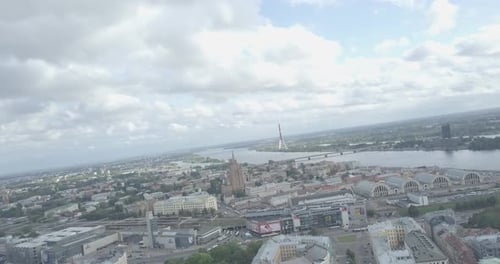 Riga capital of Latvia Baltic Daugava river