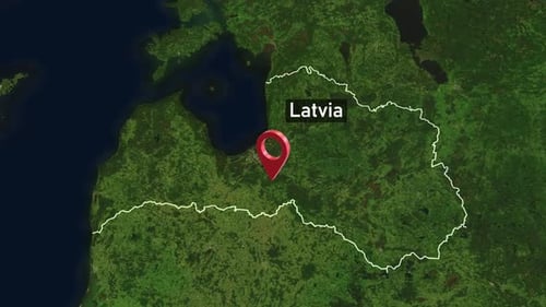 Latvia Country Zoom from Space