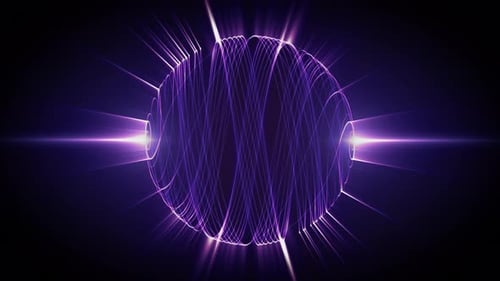 Dynamic Abstract Purple Lines Sphere Loop Background