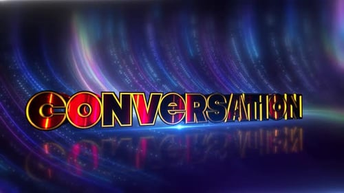 Conversation Futuristic Neon Text On Cybernetic Canvas