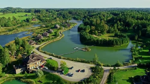 Cinematic, beautiful remote location holiday retreat. Private real estate by the lake.