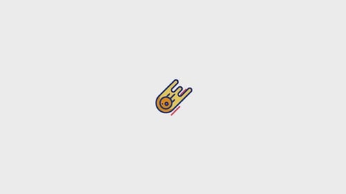 Animiertes Meteorit-Symbol