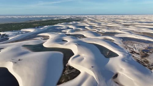 Lencois Maranhenses Skyline At Santo Amaro In Maranhao Brazil.