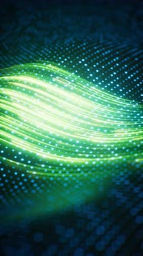 Flowing curve lines with technical board background