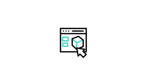Animated Browser Icon Clicking 3D Object