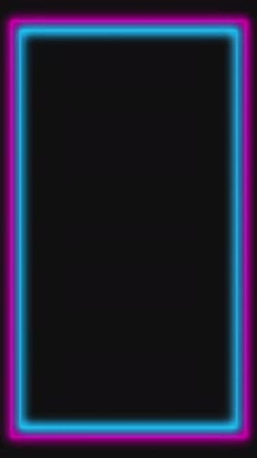 Animated Vertical Neon Line Rectangle Frame
