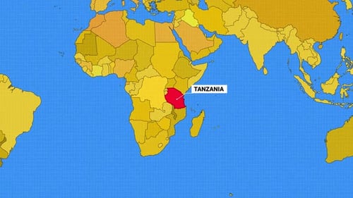 Global Map Country Highlight Text Reveal