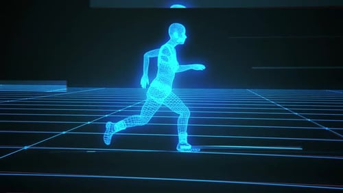 Running Human Figure Digital Rendering
