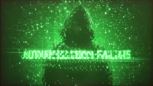 Authentication Failure On Hacker Cyberattack Symbol