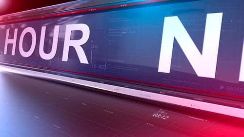 Futuristic 3D News Hour Broadcast Title Opener