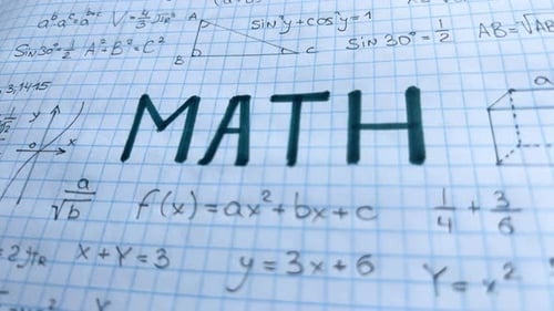 Imagen deslizante de fondo de fórmulas matemáticas