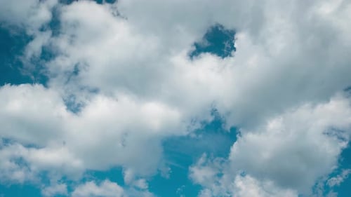 Beautiful Clouds Flying on Blue Sky