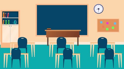 Empty School Class Animation