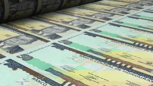 Machine à imprimer des billets de 50 lempiras honduriens